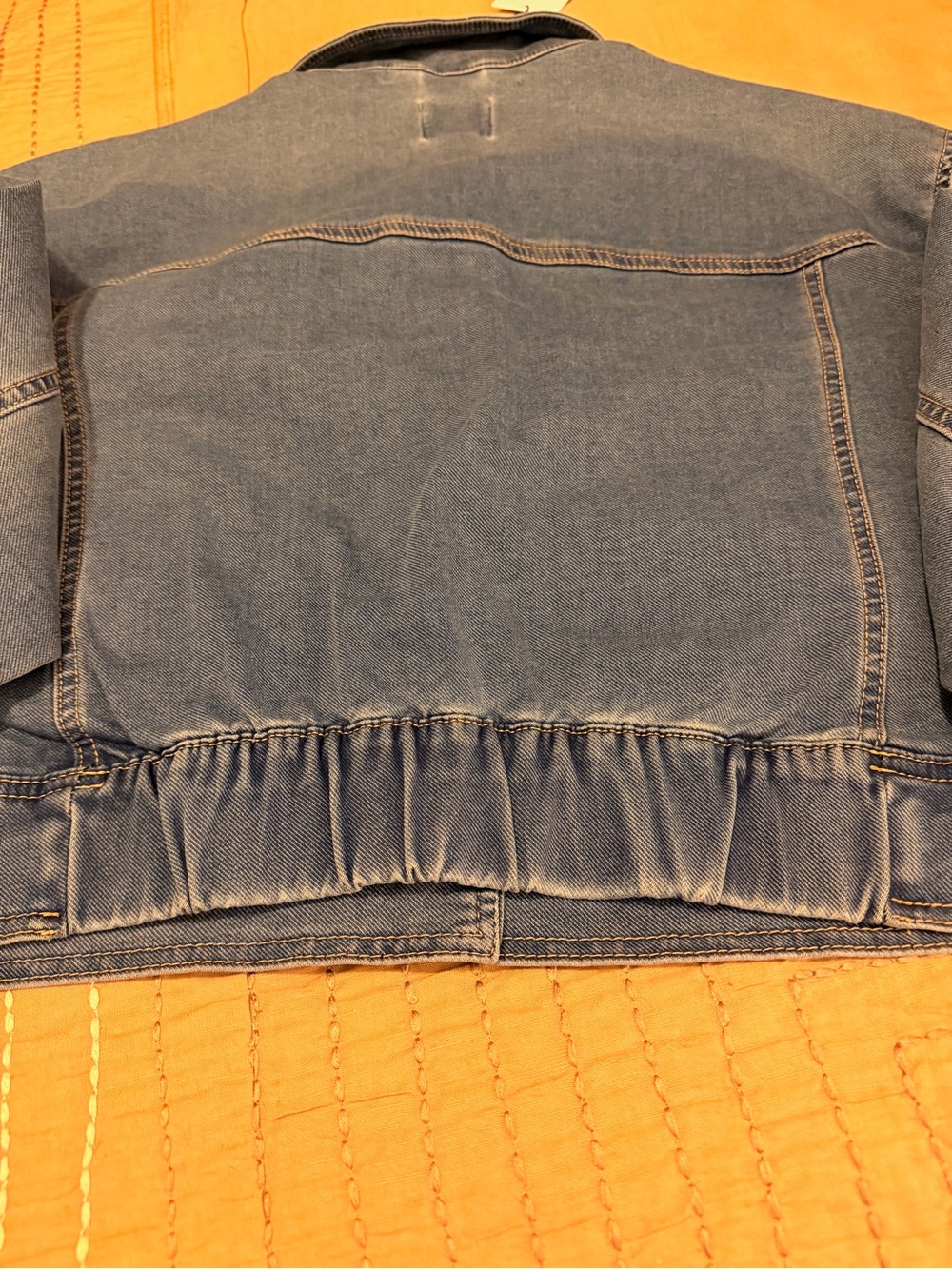 C/MEO Collective Boxy Cropped Denim Jacket in Mid Blue - Picture 5 of 16